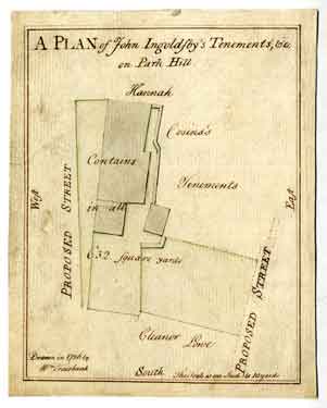 A plan of John Ingoldsby's tenements, etc on Park Hill