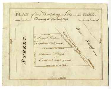 Plan of two building lots in the Park
