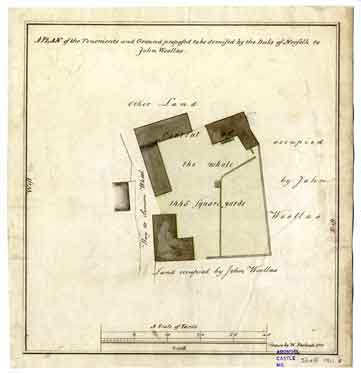A plan of the tenements and ground proposed to be demised by the Duke of Norfolk to John Woollas