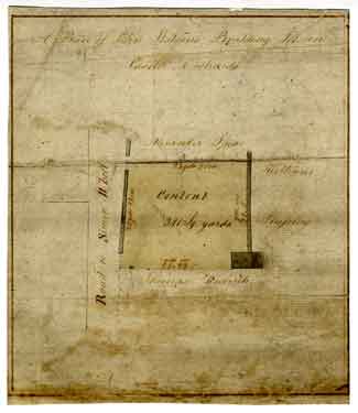 A plan of a John Wilson's building lot in Castle Orchards, [1803]