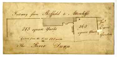 Two lots between the 'footway from Sheffield to Attercliffe' and the River Don, [c. 1782 - 1802]
