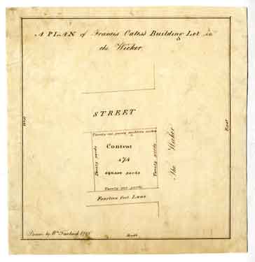 Plans of tenements and building lots between the Wicker and the Nursery