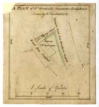 A plan of Wm. [William] Woodcock's tenement at Bridgehouses