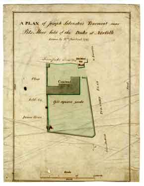 A plan of Joseph Silvester's tenement near Pits Moor [Pitsmoor] held of the Duke of Norfolk