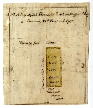 A plan of Joseph Brownell's lot on Sheffield Moor