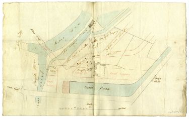 Rough plan of Canal Basin at Sheffield, early 19th cent