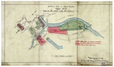 The Duke of Norfolk and Sheffield Corporation - Sheffield Markets - tracing from plan attached to the 1839 settlement 