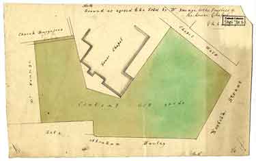 Ground as agreed to be sold by Dr Younge to the Trustees of the Lower Chapel, [1825]