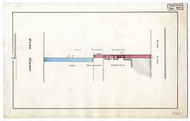 Boundary between Eyre Street - John Watson and John Sykes, to ascertain the encroachment made by John Watson, [1823]