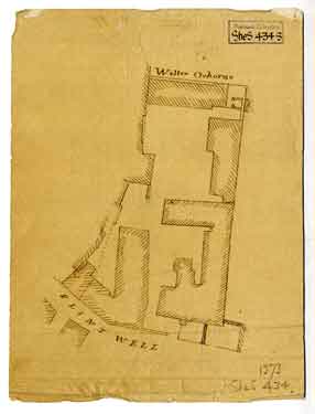 Barker's Pool. Outline of the property of Edward Creswick in Flint Well, [1773]