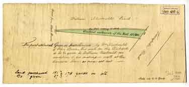 Piece of land purchased by William Newbould of Peter Spurr, [1823]