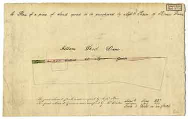 A plan of a piece of land agreed to be purchased by Messrs Peace of Thomas Dunn. Land at edge of Kelham Wheel, 1837-1844