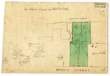 John Hoyle’s land at Netherthorpe [between Meadow Street and Morpeth Street], [1846]