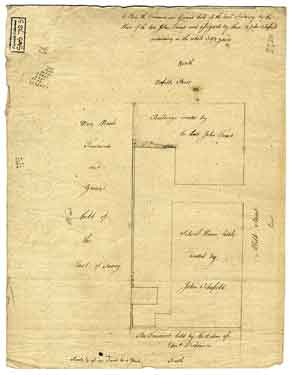 A plan of the tenement and ground held of the Earl of Surrey by the heirs of John Trout and assigned by them to John Schofield