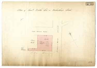 Plan of Samuel Frith’s lots in Netherthorpe Street, [1830-1831]
