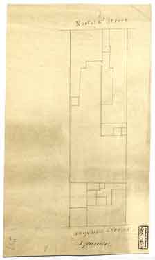 Outline sketch of property between Norfolk Street and Sycamore Street