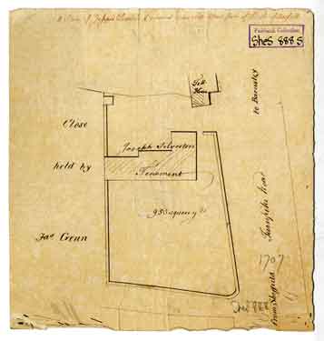 A plan of Joseph Sylvester’s tenement near Pits Moor held of the Duke of Norfolk, [1797]