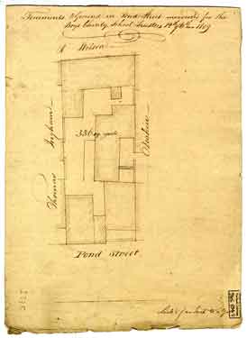 Tenements and ground in Pond Street measured for the Boys' Charity School Trustees