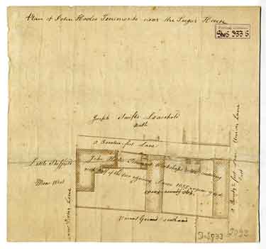 Plan of John Hoole's tenements near the Sugar House, [1788]