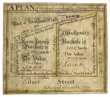 A plan of the lands purchased by A Loton and J Woolhouse [Silver Street]