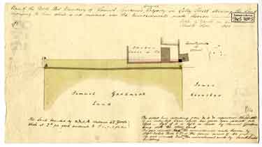 Plan of the north west boundary of Samuel Gardner’s leasehold property in Solly Street shewing the land belonging to him which is not enclosed also the encroachments made thereon