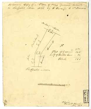 Reduced copy of a plan of some ground sold by F Furniss to William Howson