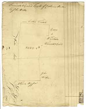 Tenements and ground bought of Catherine Burton by John Wilks, [Water Lane], [1794]