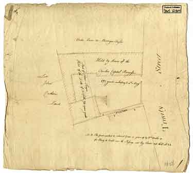 Lands held on lease of the Twelve Capital Burgesses by William Butler in Shaw Tongue, [Trinity Street], [1790]