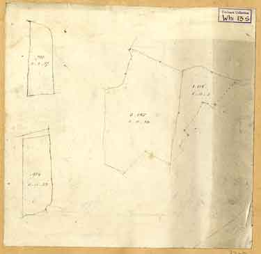 Outline of three fields, under which there is coal to be got [Whittington, Derbyshire], [1800]
