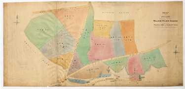Map of the estate belonging to the late William Wilson lying between Sharrow Mills and Endcliff Woods made to shew to whom each part now belongs, [1838]