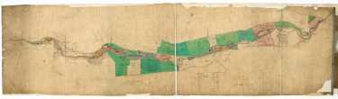 Plan of the Rivelin Valley from Rivelin Mill to Hollins Bridge, with the Duke of Norfolk sale lots, [1814]