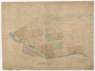 Plan of the Duke of Norfolk's land in Alsop Fields and at Sylvester Wheel divided into lots for sale