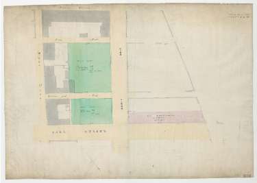 Eyre Street, Lots of Thomas Fisher and Edwin Unwin, in George Curr’s land late Dr Frith's, [1827]