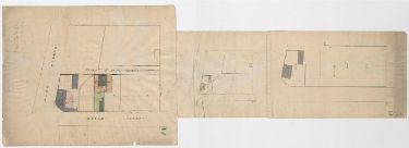 Moorfields. Measures of Eyre and Hallam’s land, and other tenements, taken for T Holy, [1816-1817]