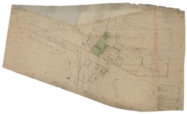 A Plan of the road from the Hospital Bridge to the Park Hill with the old coal yard and the tenements held of the earl of Surrey by William Shipley and Thomas Challoner, [c. 1780, 1784]