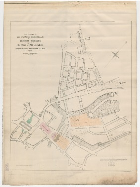 Plan of part of the town of Sheffield showing the existing markets, the property of His Grace the Duke of Norfolk, and the projected improvements