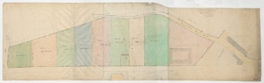 A plan of the building lot in Cleakham Wheel Road [Cornish Street] taken of Thomas Shepherd by Henry Ibbotson.