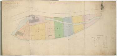 A plan of Walk Mill estate belonging to Elizabeth Wilkinson and Marianne Brownell divided into lots for sale