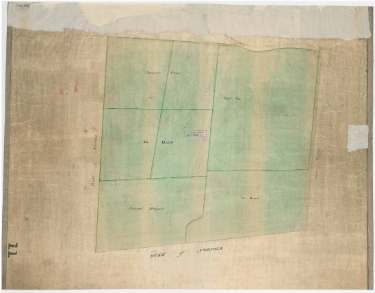 Samuel Shore's large allotment at Fulwood Lane, divided into parts held by Benjamin Fox, Samuel Halgate and Samuel Green, [1828]