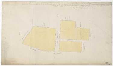 Copy of a plan drawn upon the lease of a piece of ground situate at Little Sheffield for building, [1843]