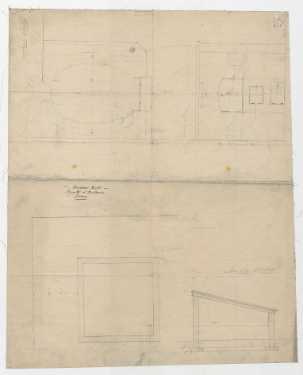 Derwent Hall - plan, etc of boiler in cellar