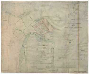 Map of certain lands at Wadsley Bridge held of the Earl of Surrey by Thomas Carr and others
