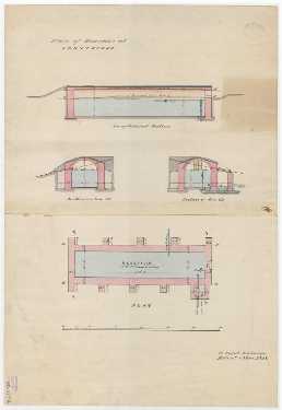 Plan of reservoir at Abbotsford [Melrose, Roxburghshire, Scotland]