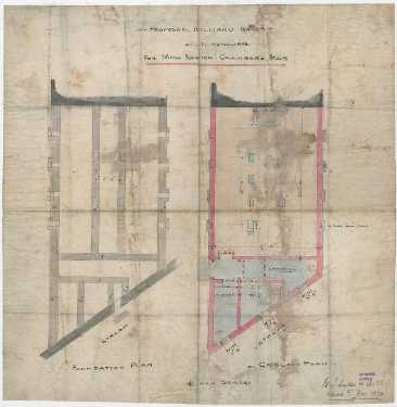 Proposed billiard room at Thorncliffe for Messrs Newton, Chambers and Co.