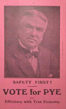 Front cover of polling card, Walkley Ward, Municipal Elections - Safety first!  Vote for ye and efficiency and true economy