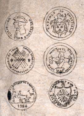 Sheffield and Yorkshire coins (tracings)