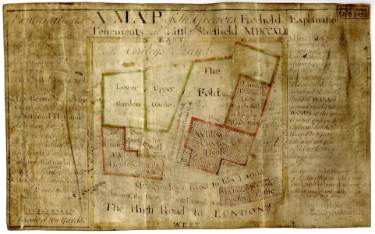 A map of J Greaves freehold tenements at Little Sheffield