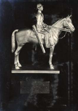 Regimental statuette. Ceylon Mounted Rifles, made by Walker and Hall