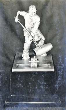 Statuette of Sheffield steel melter, made by Walker and Hall