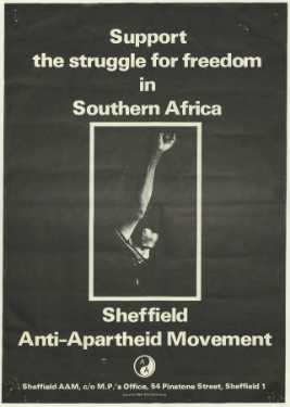 Support the struggle for freedom in South Africa - Sheffield Anti-Apartheid Movement, [1980s]